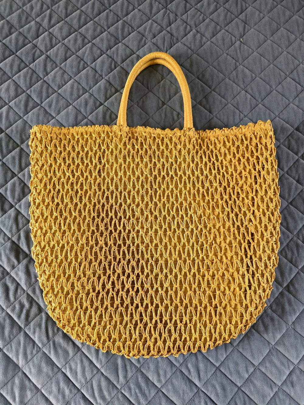 Woven Jute Tote Bag - Stylish Summer Market/Beach Bag